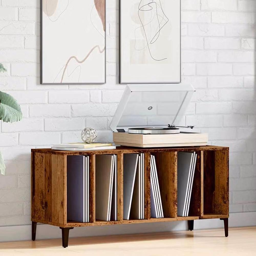 Berkfield Home Industrial Record Cabinet in Brown, W/D/H: 100 x 38 x 48 cm – 3