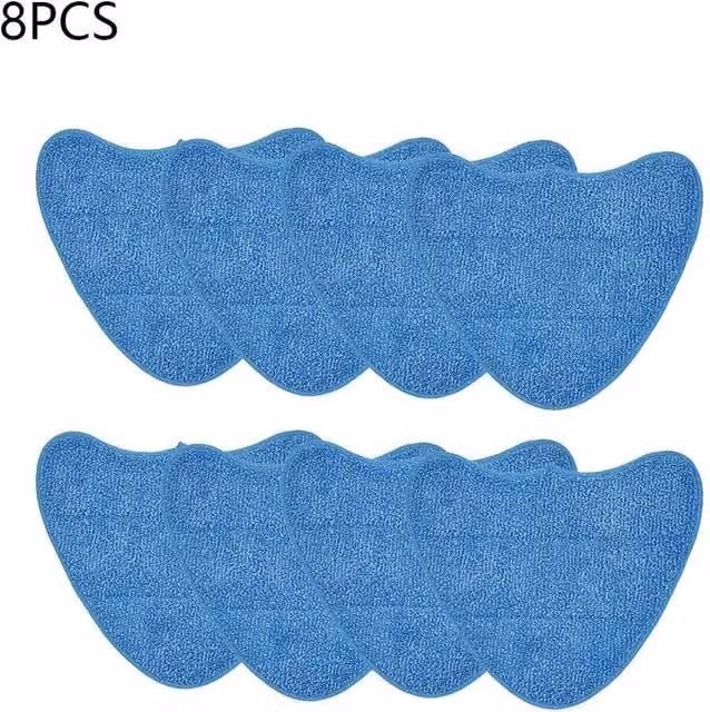 FLAVORA 8-Piece Replacement Steam Mop Cleaning Pads in Blue