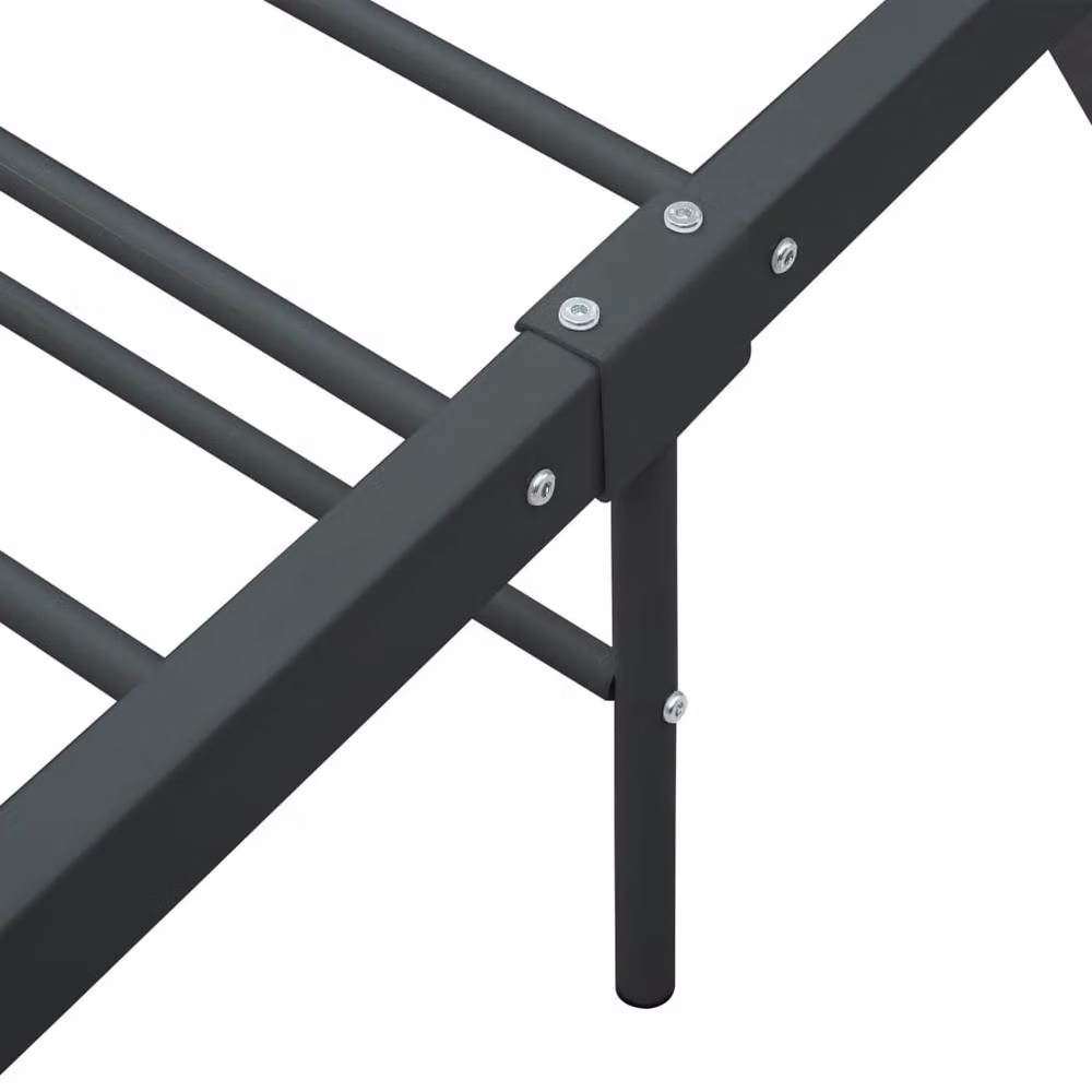 Berkfield Home Metal Bed Frame, Grey, W/D/H: 100 x 200 cm – 2