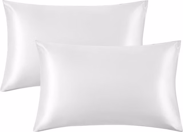 Intimates Silk Satin Pillowcase Pair in White