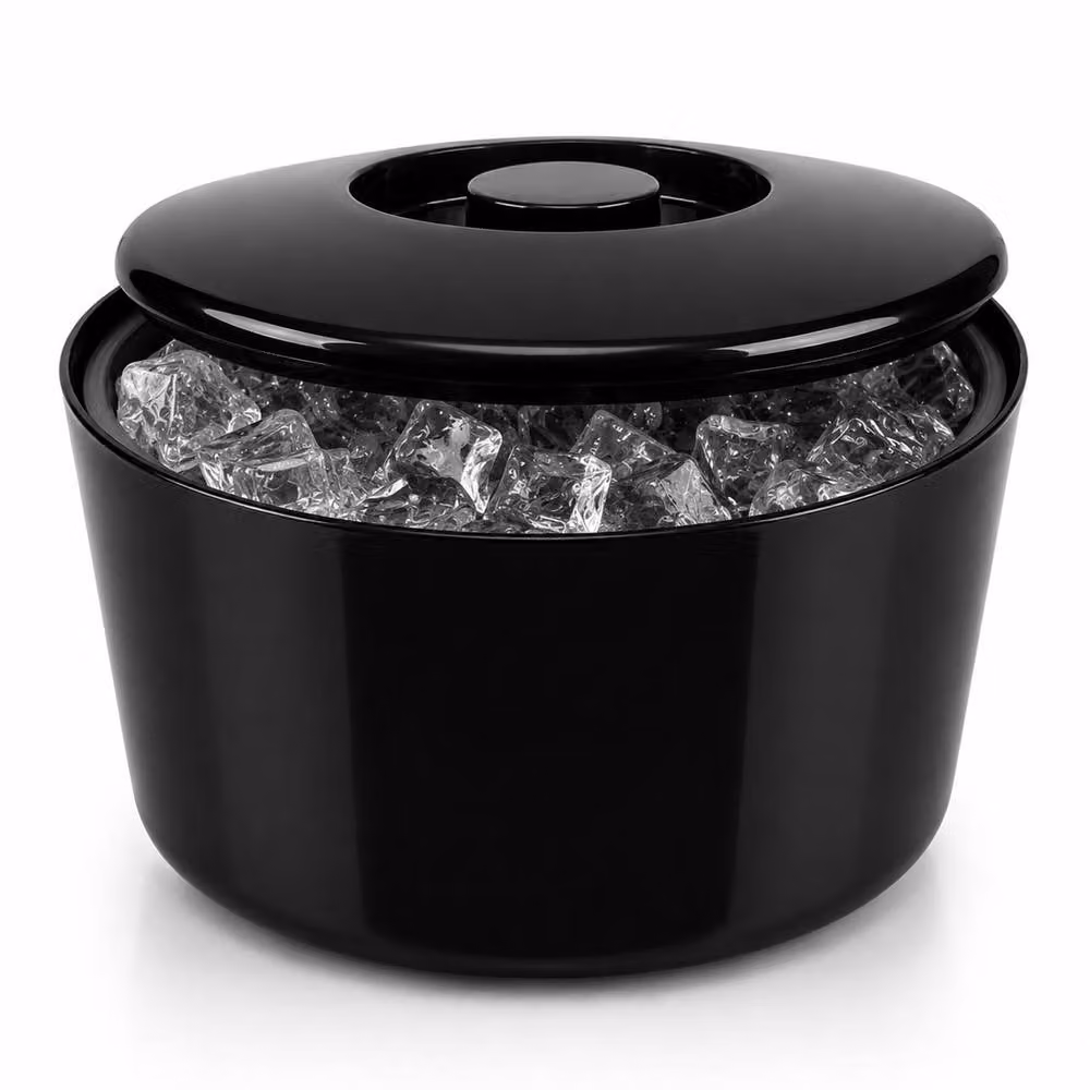 Chabrias Ltd Black 10L Ice Bucket with Lid and Removable Drainage Liner – 2