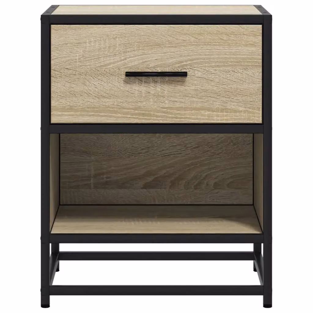 Berkfield Home Set of 2 Bedside Cabinets in Sonoma Oak Brown, W/D/H: 40 x 31 x 50 cm – 5