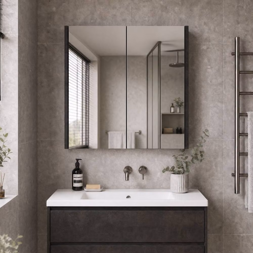 Balterley Winshill Rectangular Wall Mirror in Grey, W: 60 cm – 2