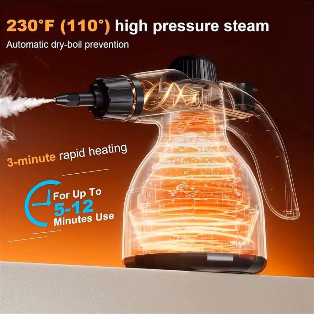 SPETLEK Handheld High Temperature Steam Cleaner in Yellow – 3