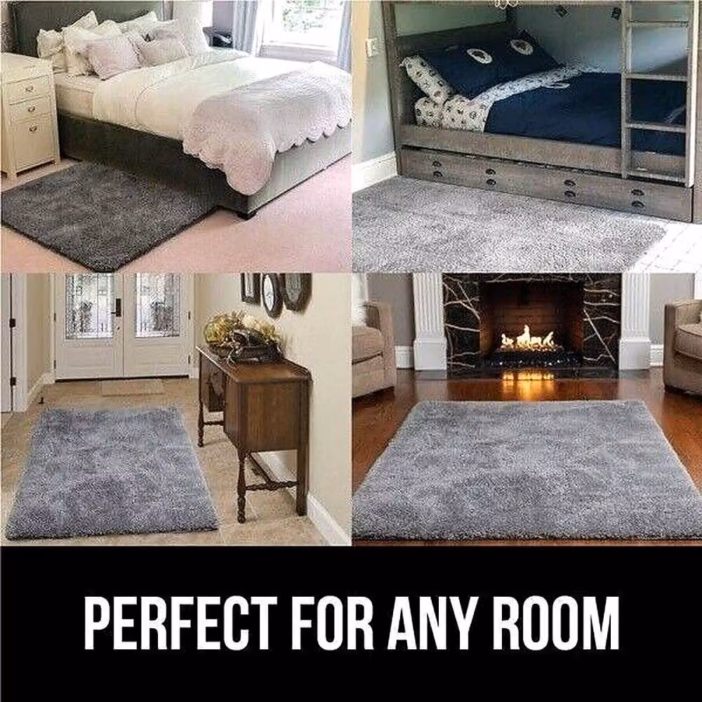 YnysTec Fluffy Soft Shaggy Rug in Beige, W/D/H: 120 x 60 x 4 cm – 4