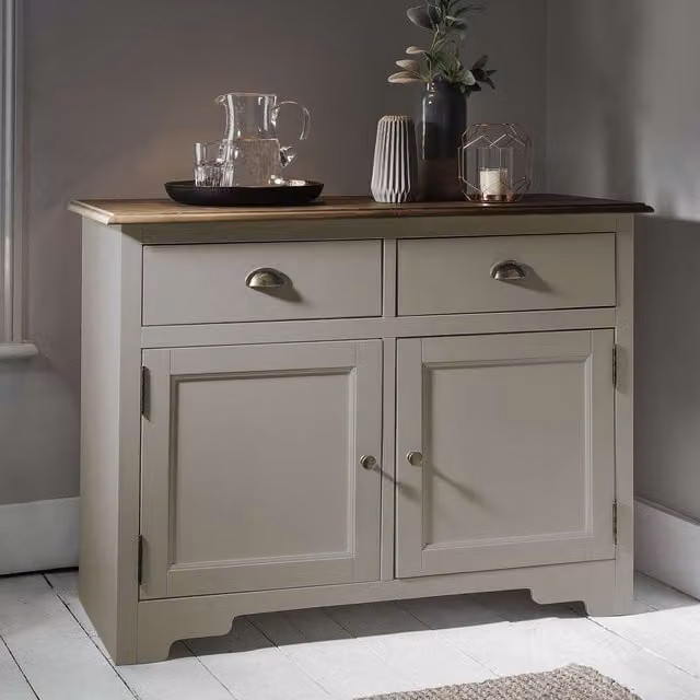 Noa and Nani Modern Grey and Pine Wood Living Room Cabinet