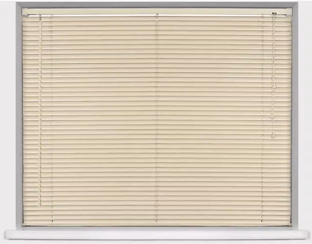 Caecus Cream Plastic Venetian Blind, W: 60 cm, H: 210 cm