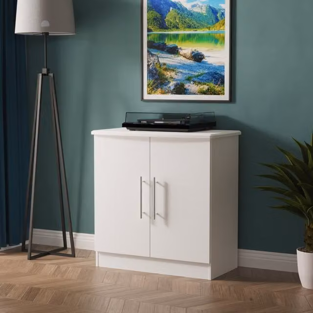 Sherwood Ready Assembled 2 Door White Matt Cabinet
