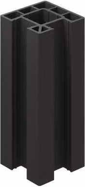 Ecoscape WPC Rectangular Composite Fencing Corner Post, Anthracite Grey, W: 12.5 cm, H: 194 cm