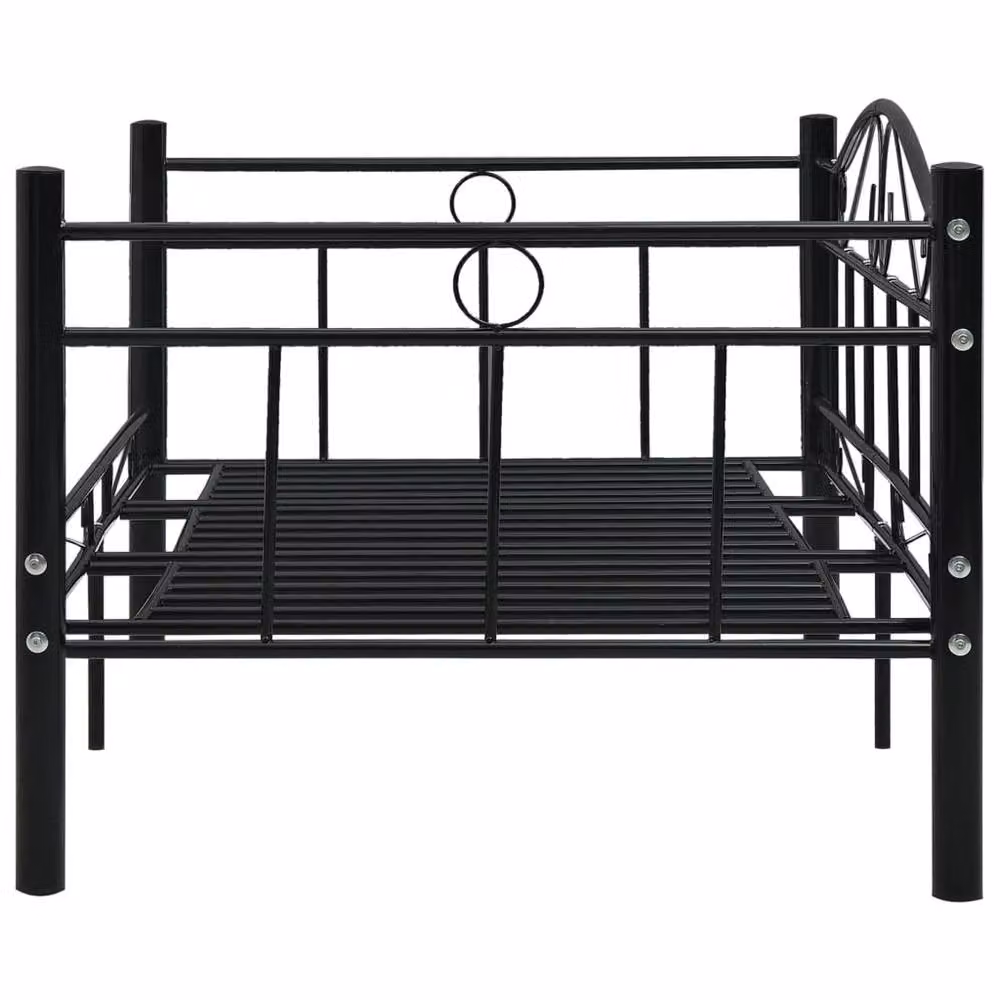 Berkfield Home Black Metal Bed Frame W/D/H: 90 x 200 cm – 3