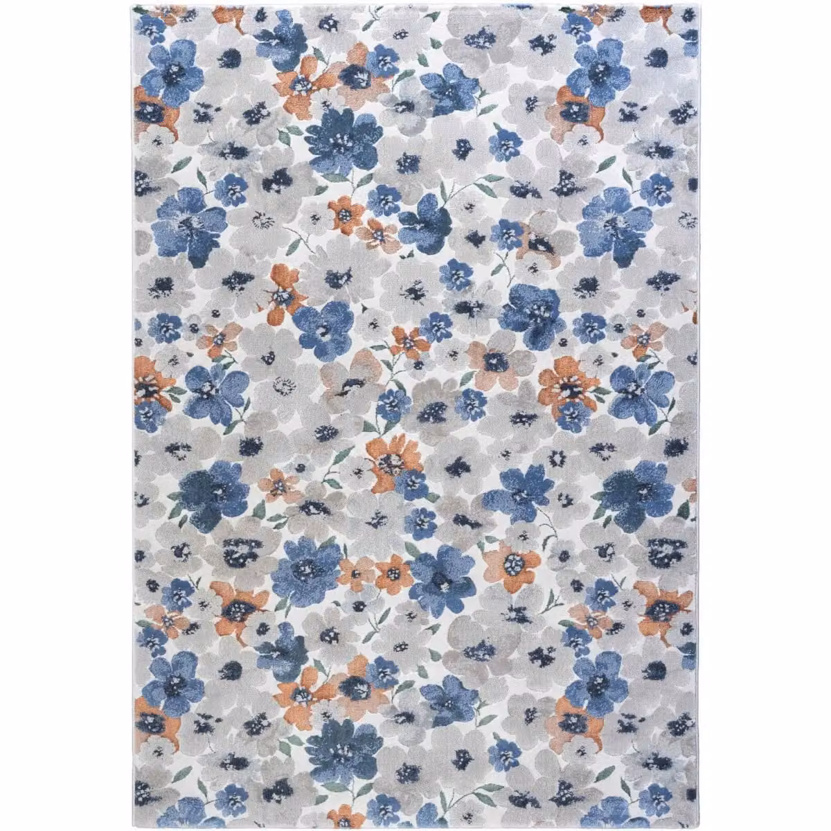 The Rug Shop UK Blue Floral Modern Easy To Clean Area Rug W: 160 cm, D: 230 cm – 3