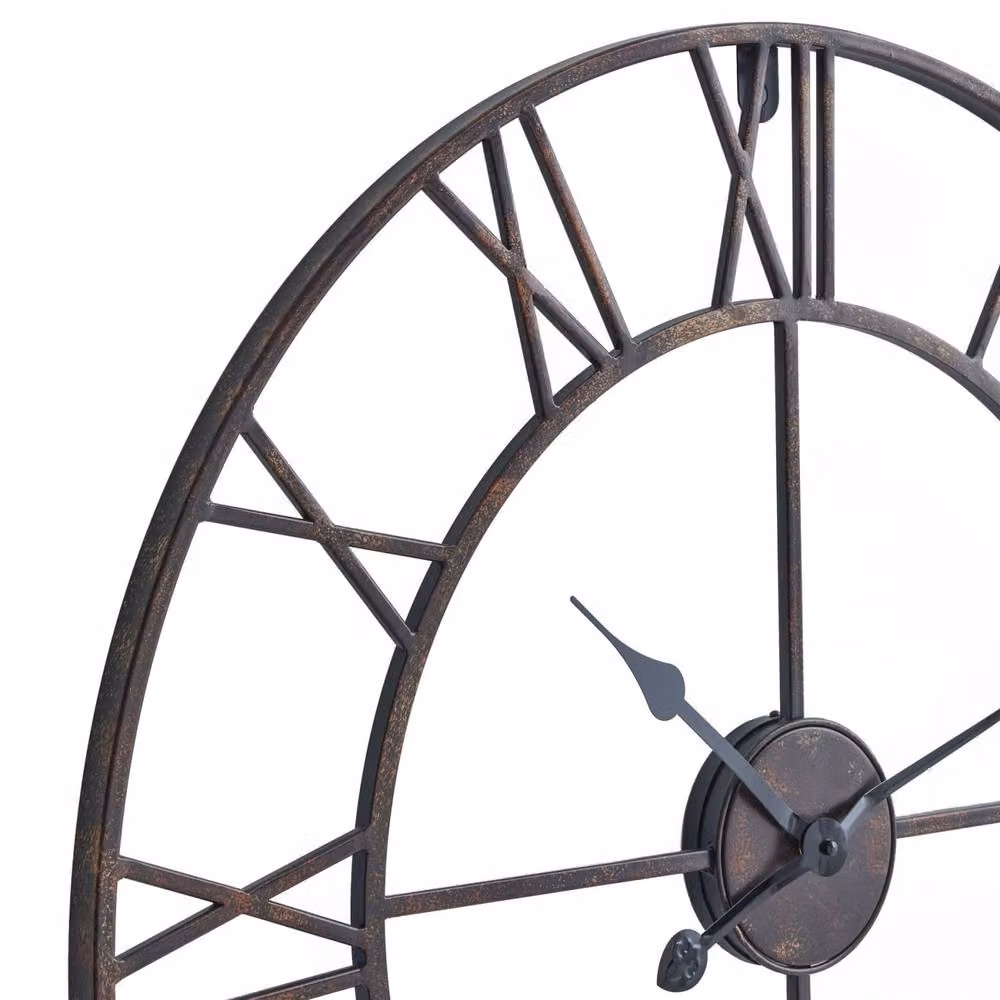 Wyld Haus Bronze Round Metal Wall Clock with Quartz Movement – 3