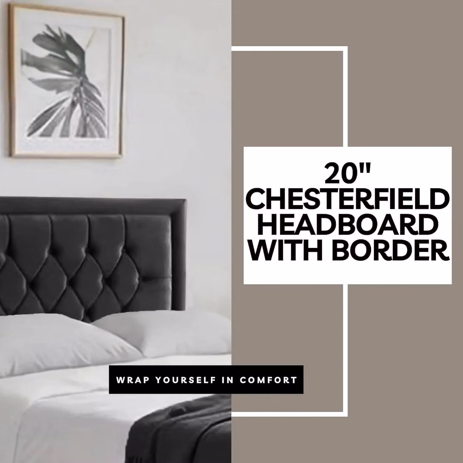 Bed Time UK Plush Black Velvet Divan Bed with Hybrid Mattress, 2 Drawers and 20 inch Chesterfield Headboard, W/D/H: 140 x 200 cm – 2