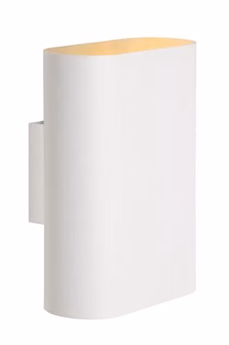 Lucide Ovalis Dimmable Oval Wall Lamp in White with 2 x E14 Sockets – 1