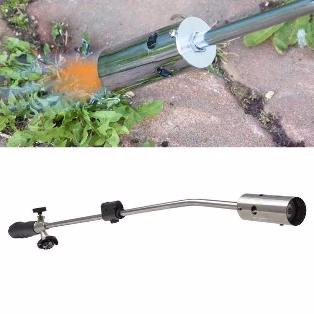 Havendro Gas Weed Burner for Outdoor Garden Weeds, Moss and Fungus, Silver – 1