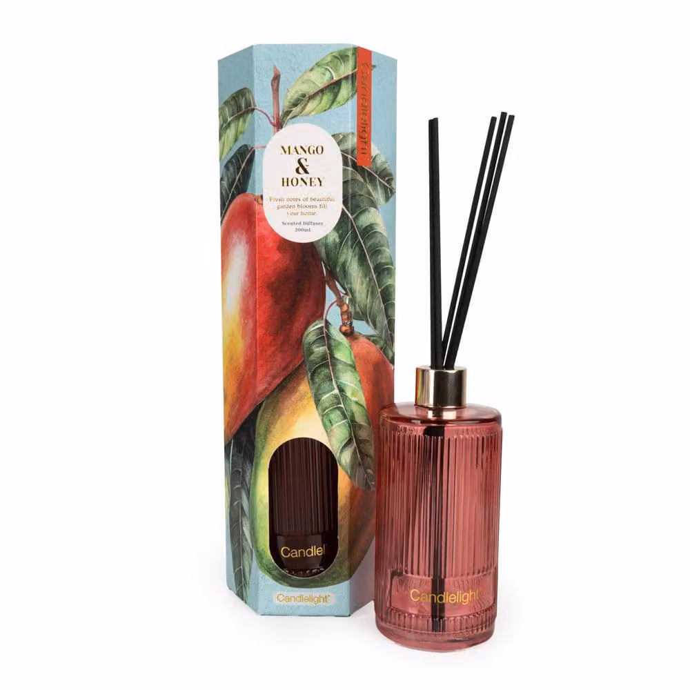 Madison & Mayfair Mango & Honey Reed Diffuser in Red with Fruity and Floral Notes – 2