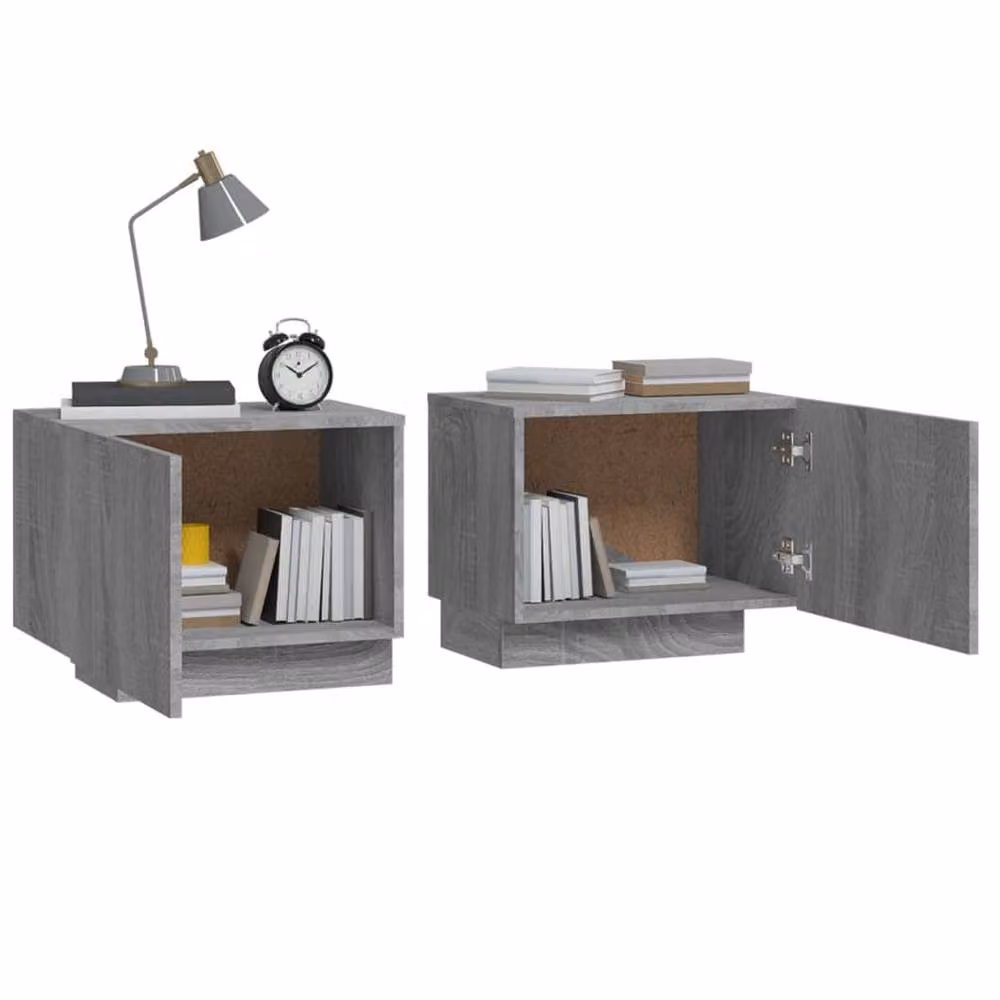 Berkfield Home Grey Sonoma Bedside Cabinet, W/D/H: 100 x 35 x 40 cm – 2