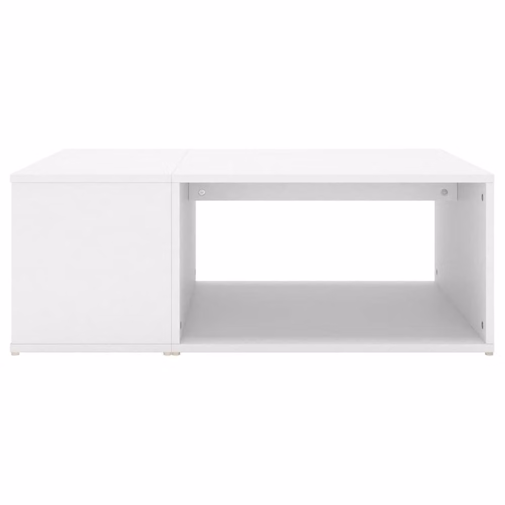 Berkfield Home Modern White Rectangular Coffee Table in Engineered Wood W/D/H: 90 x 67 x 33 cm – 2