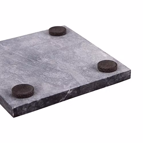 Argon Tableware Black and White Marble Square Coasters, Pack of 6, Diameter: 10 cm – 3
