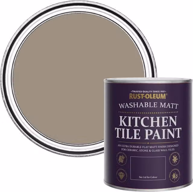Rust-Oleum Kitchen Tile Paint in Matt Finish, Cocoa Brown, 750ml – 1