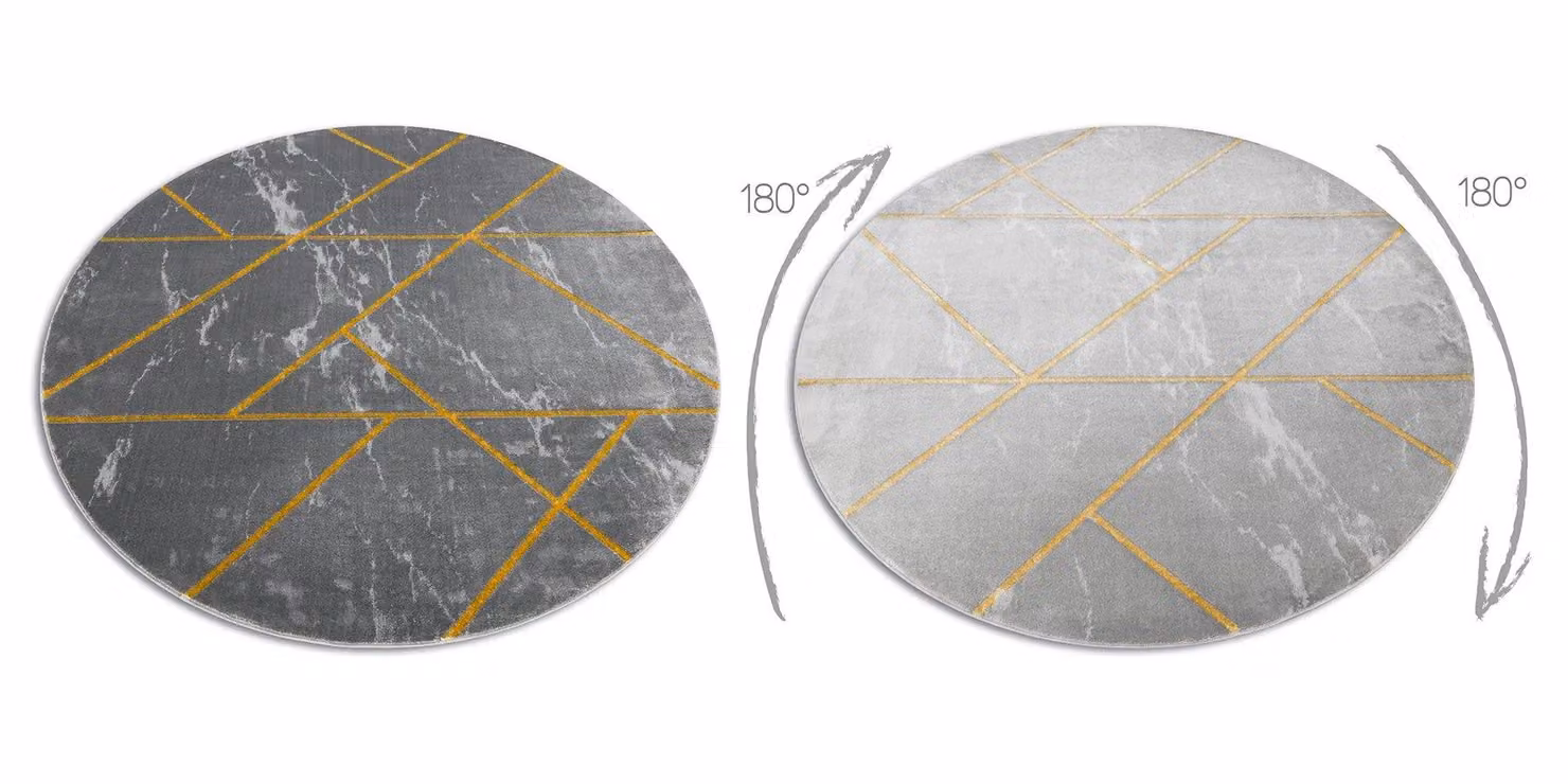 RugsX Emerald Round Grey Rug, Diameter: 200 cm – 2