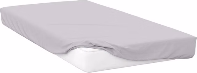 Belledorm Polycotton Extra Deep Fitted Sheet, Cloud Grey, Superking, W: 200 cm x D: 200 cm, Depth: 38.1 cm