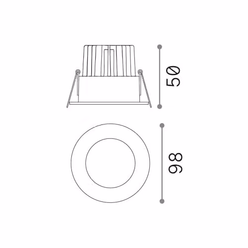 Netlighting Room65 Round Recessed Downlight Black IP65 8W 3000K Warm White – 2