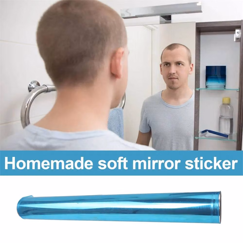 Nordara Silver Self Adhesive Mirror Wall Sticker Roll for DIY Bathroom Decor – 4