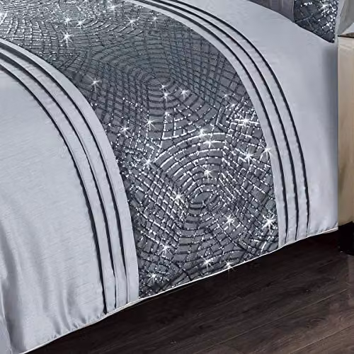 Rapport Home Charleston Polycotton Duvet Cover and Pillowcase Set in Grey – 2