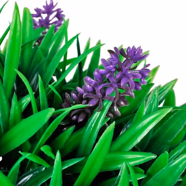 Berkfield Home Set of 2 Artificial Green Boxwood Balls with Purple Lavender, Height: 30 cm