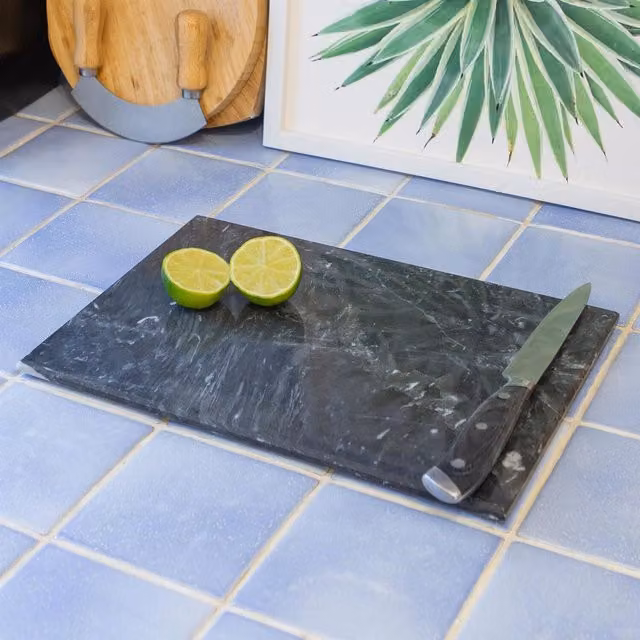 Argon Tableware Black Rectangular Marble Chopping Board W: 30 cm, D: 20 cm