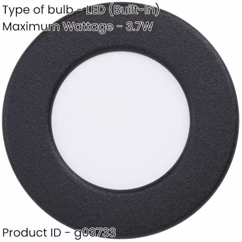Loops Modern Black LED Ceiling Light Pack of 2, Dimmable, IP44 Rated – 2