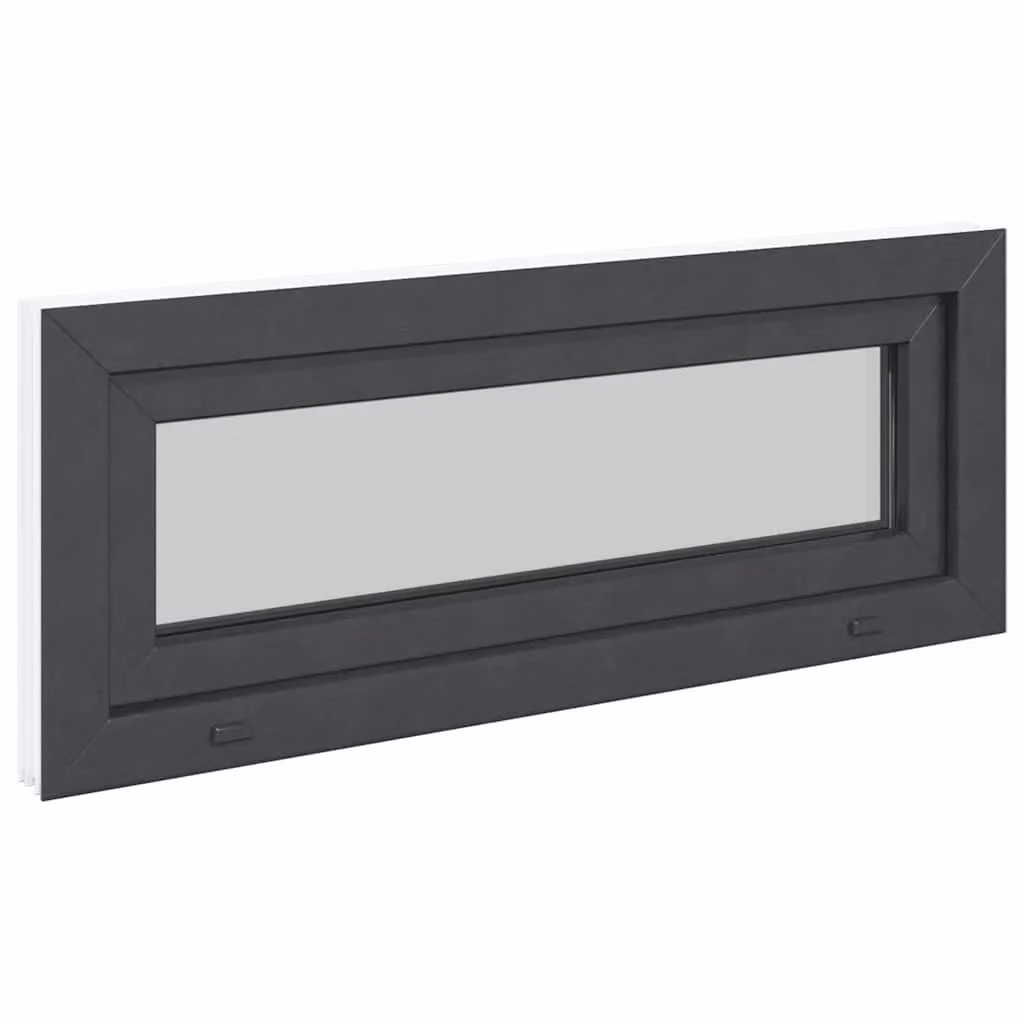 Berkfield Home RISOR Triple Glazed Tilt and Turn Basement Window, Anthracite, W: 100 cm, H: 40 cm