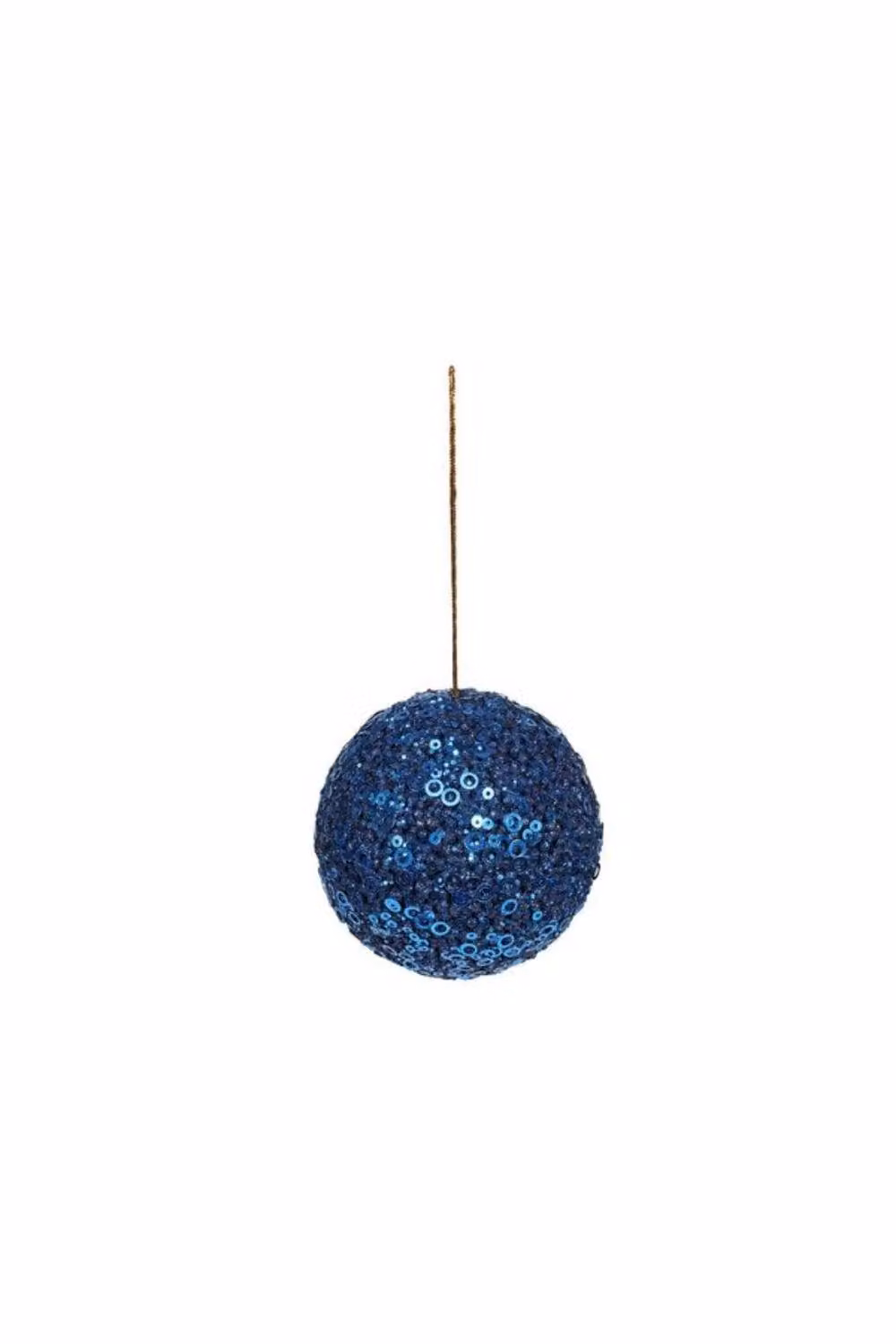 KDMD Royal Blue Glitter Christmas Baubles, 2 Pack, Diameter: 10 cm – 2