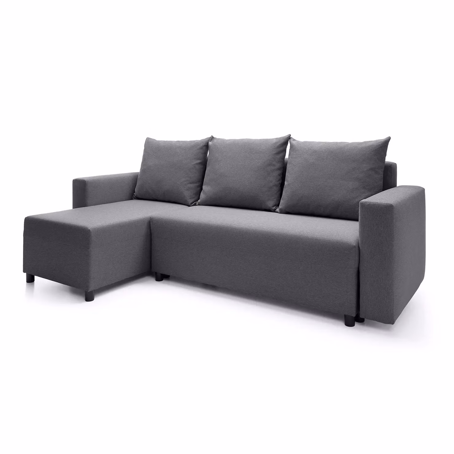 Abakus Direct Oslo Reversible L-Shape Corner Sofa Bed with Storage in Grey Fabric – 2