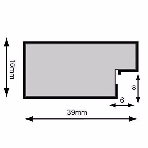 Frames & Mirrors 4U Metro Rectangular Picture Frame in Dark Grey with Black Mount for 10 x 8 Inch Images – 2