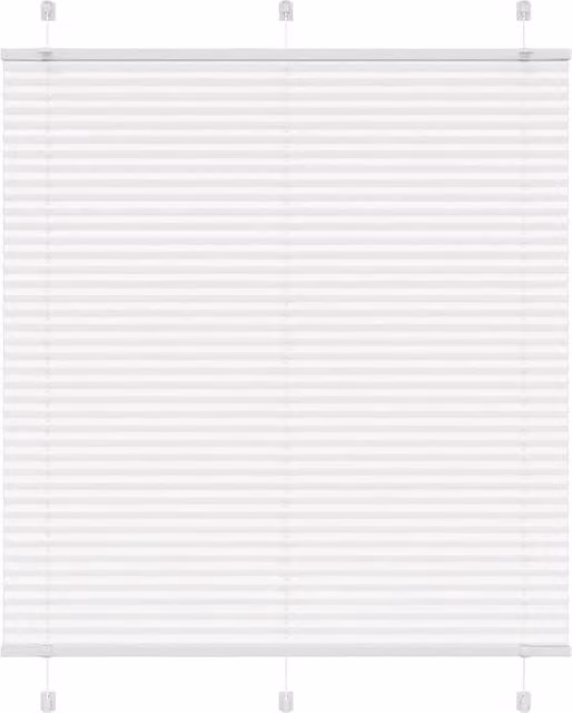 Berkfield Home Single Pleat Fabric Blind in White, W/H: 115 x 150 cm