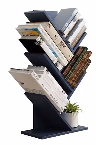 VCM Nulis L Wooden Storage Stand and Bookshelf in Anthracite – 1
