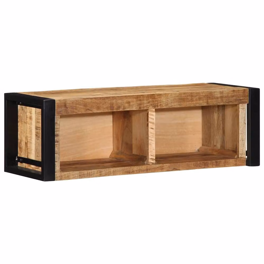 Berkfield Home Rustic Brown Mango Wood TV Cabinet, W/D/H: 80 x 30 x 25 cm – 2