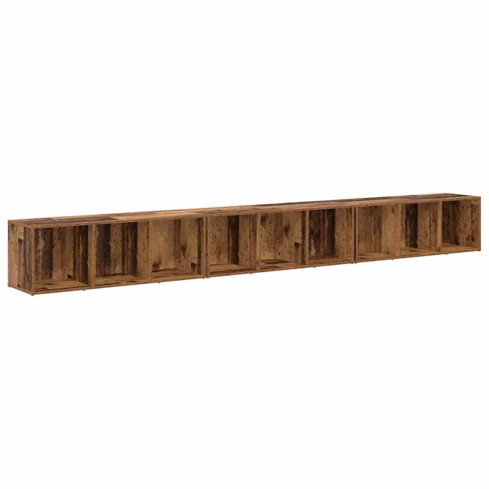 Berkfield Home 3-Piece Rustic TV Cabinet in Brown Engineered Wood, W/D/H: 37 x 35 x 107.5 cm – 3