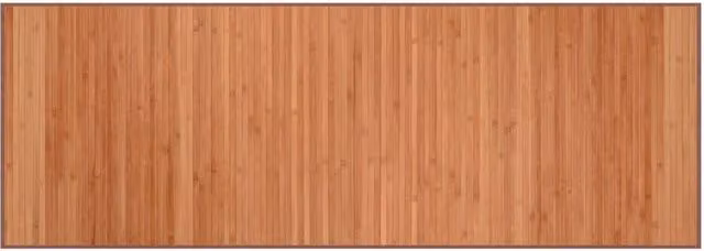 Berkfield Home Rectangular Bamboo Rug in Brown, W/D/H: 70 x 200 cm – 1