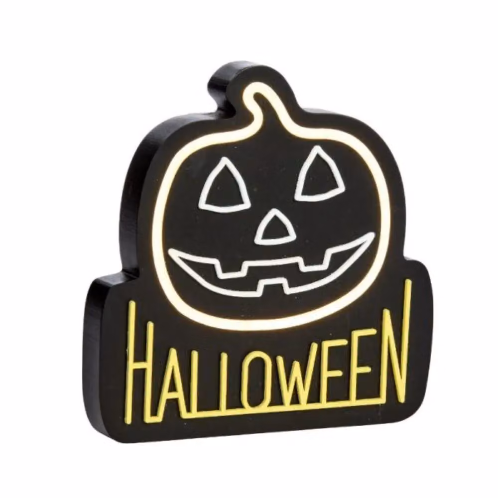 Smart Garden NeonEsque Halloween Pumpkin LED Neon Sign Plaque, Orange, Black and Yellow, W/D/H: 22 x 21 x 21 cm – 2