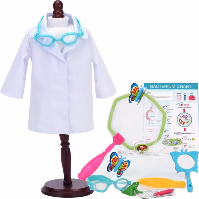 Teamson Kids Smithsonian Biologist 14 Piece Set with 18 inch White Doll