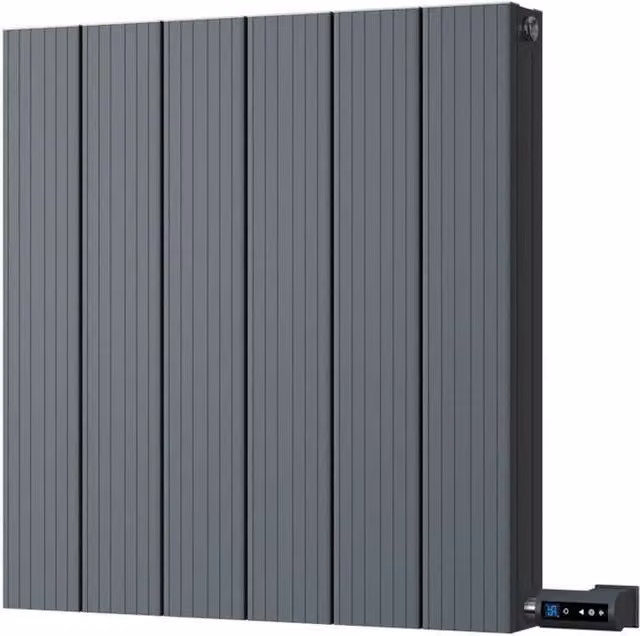 Thetford Anthracite Horizontal Double Panel Smooth Thermostatic WIFI Electric Radiator