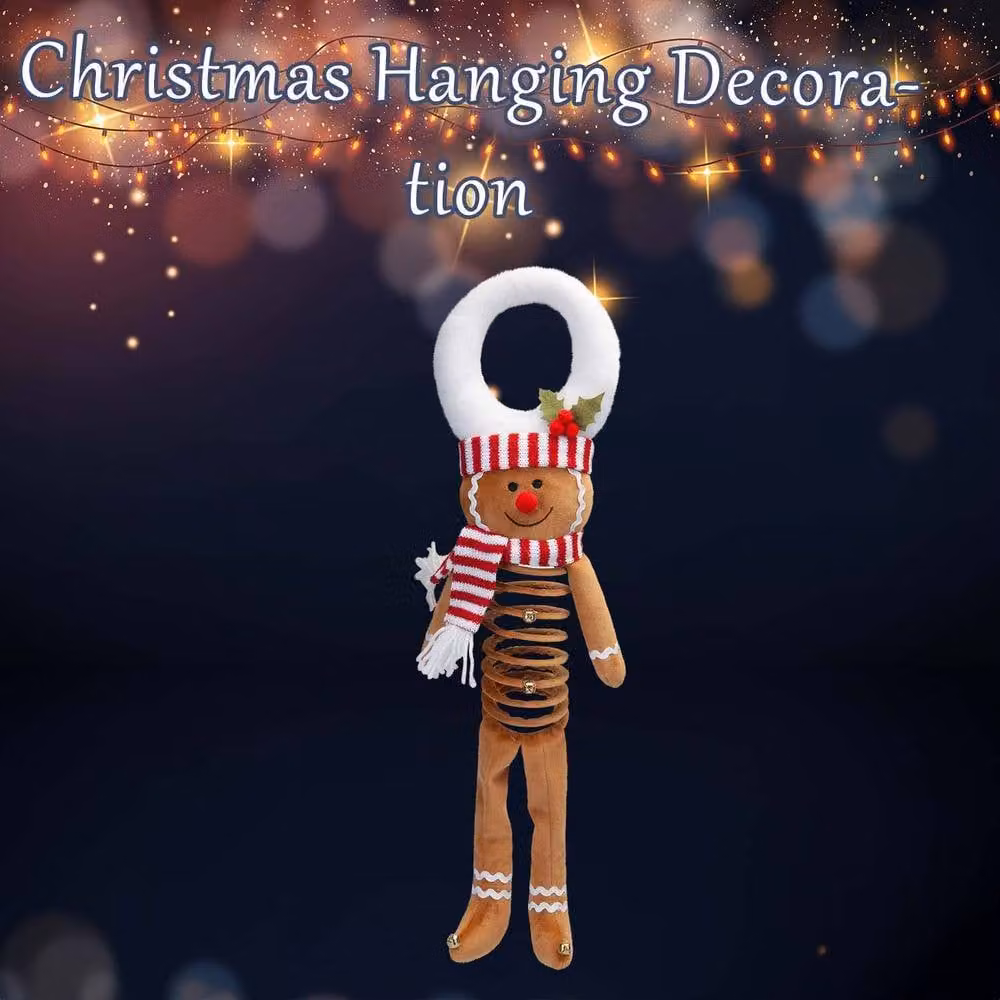 VFM e-Store Christmas Gingerbread Hanging Decoration, Multicolour and White, H 57 cm x W 23 cm – 2