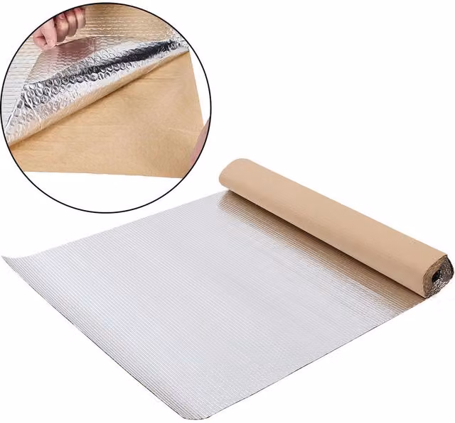Livingandhome Self-Adhesive Reflective Single Bubble Aluminium Foil Thermal Insulation Roll, Silver