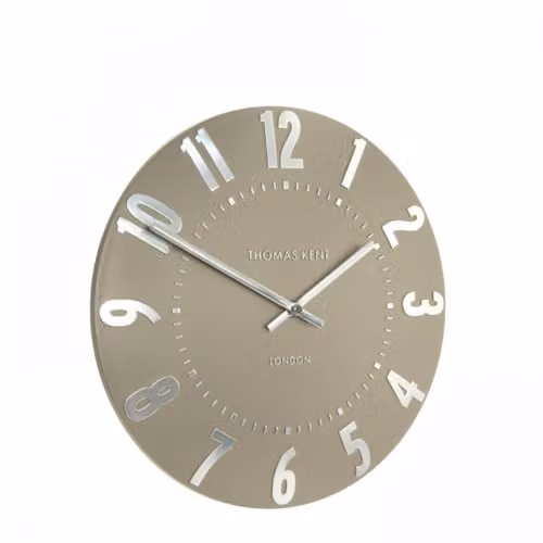 Thomas Kent Mulberry Mocha Small Square Analog Wall Clock in Brown, W/D/H: 30 x 30 x 30 cm – 1