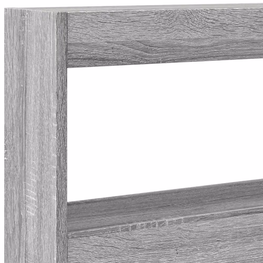 Berkfield Home LED Headboard Cabinet in Grey Sonoma, W/D/H: 200 x 17 x 102 cm – 4
