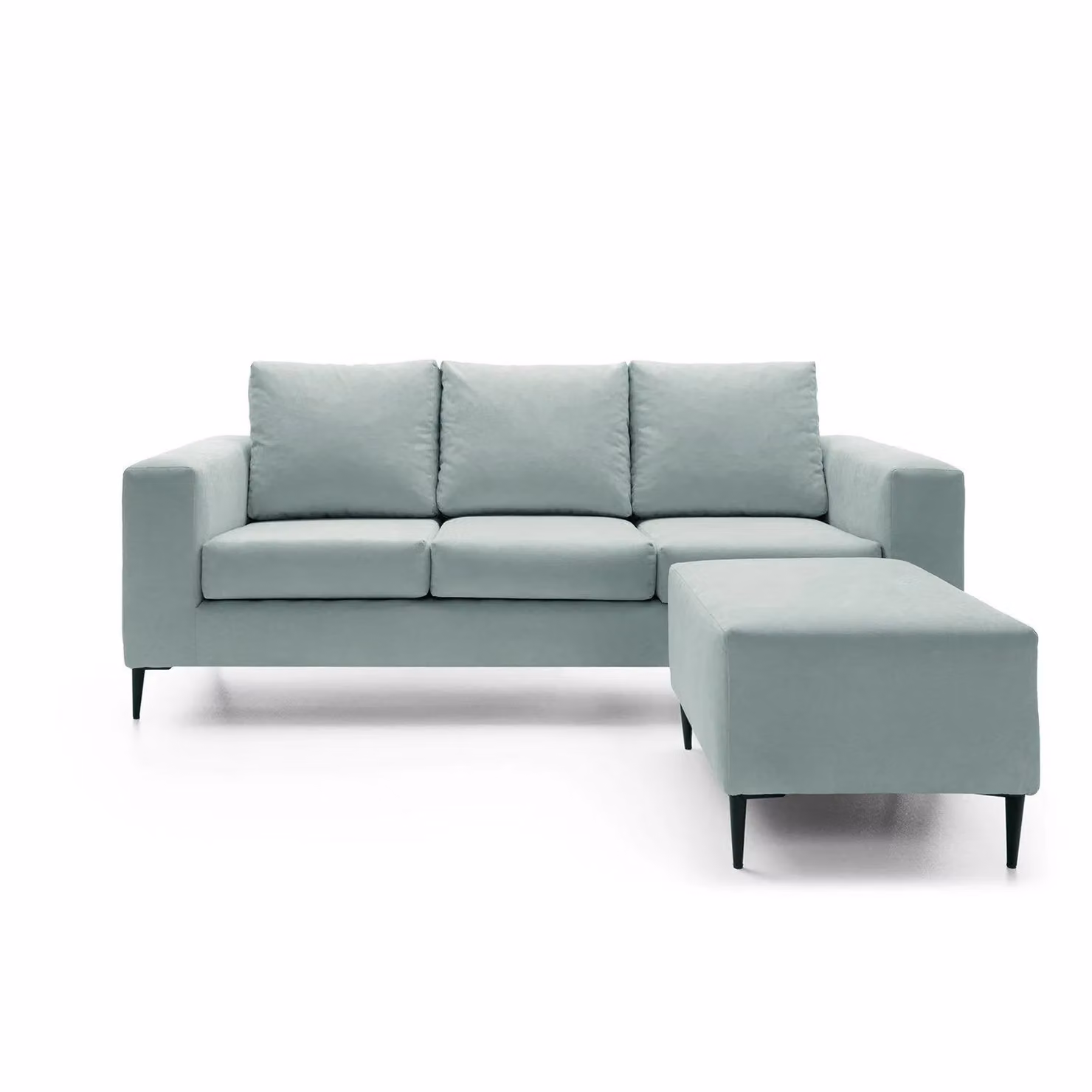 Abakus Direct Capri Reversible Corner Sofa in Pistachio Green with Matching Ottoman – 3