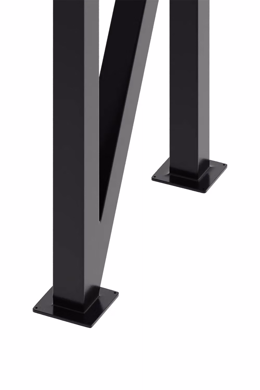 Living and Home Black N-shaped Anti-Slip Metal Furniture Replacement Legs for Dining Tables, Desks and Workbenches, Height: 71 cm, Pack of 2 – 4